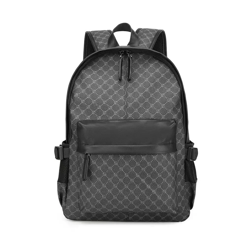 Fashion Men Back Bags Business PU Leather Travel Leisure Student Large Capacity Men\'s Laptop Backpack School Bags