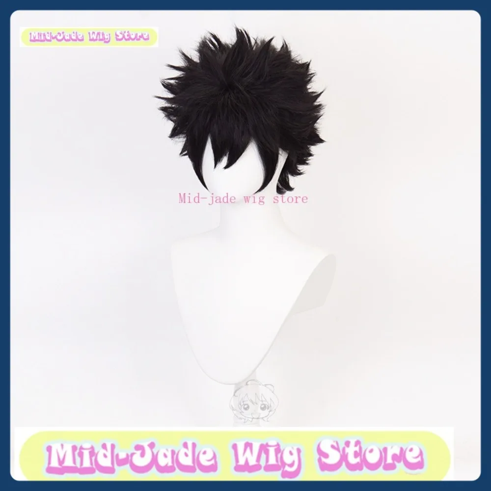 Mid-jade peruca loja meu herói academia dabi cosplay peruca anime jogo rpg traje de halloween adereços cabelo sintético
