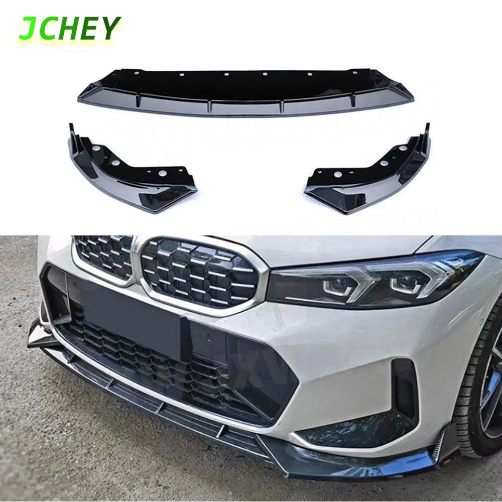 

JCHEY ABS черный передний диффузор для губ, разветвители, бампер, спойлер, комплект кузова для Bmw G20 G28 M340i 2023 + внешний вид