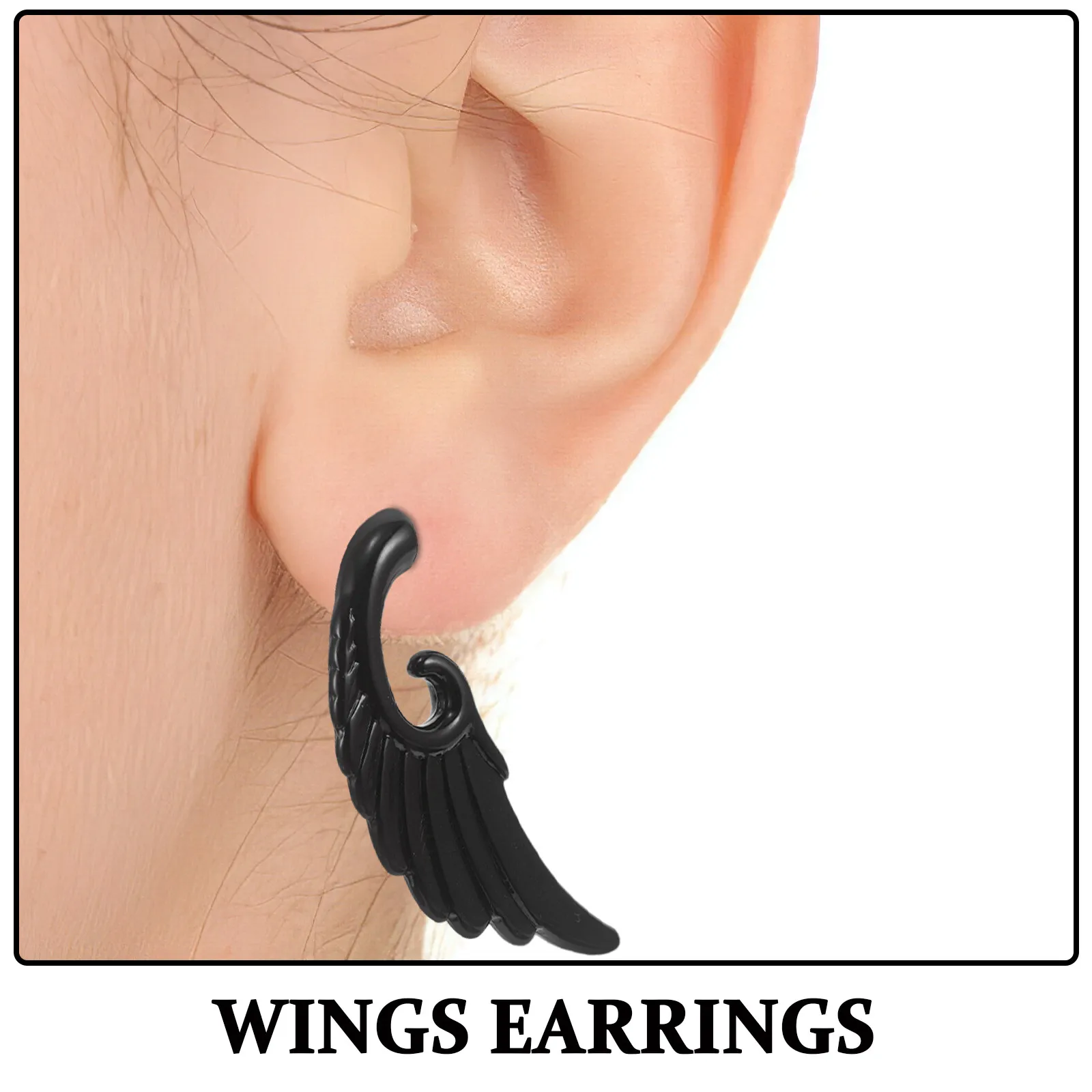 1Pair Acrylic Men Earrings Sleek Taper Plug Illusion Hip Hop Trendy Lightweight Non Irritating Versatile Casual Formal Wear