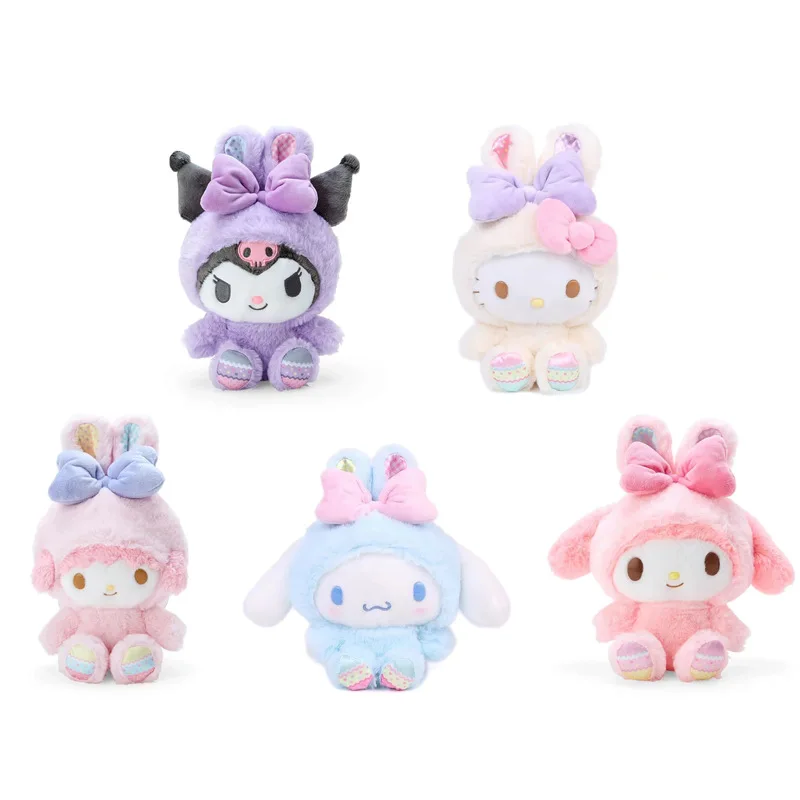 

Sanrio Original Plush Toys Kawaii Hello Kitty My Melody Room Decor Kuromi Plushie Cinnamoroll Doll Stuff Bag Keychain for Gifts