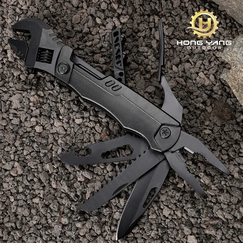 Outdoor multi-functional activity wrench pliers portable folding multi-purpose wrench screws household combination tools