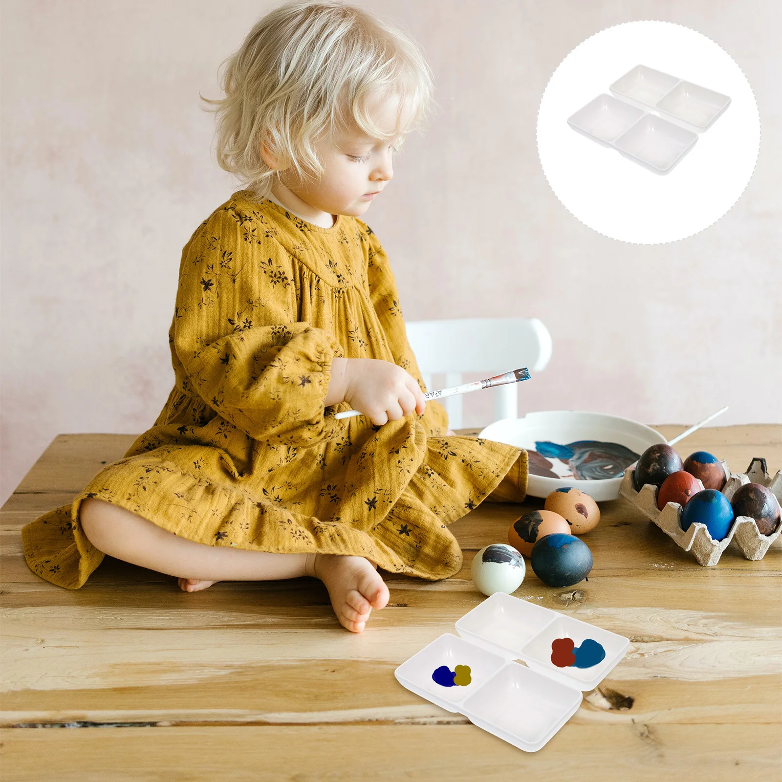 2 قطعة المضادة للانزلاق الطلاء خلط طبق الميلامين القرطاسية صينية اللون اثارة لوحة تنوعا صلصة تخدم الحاويات