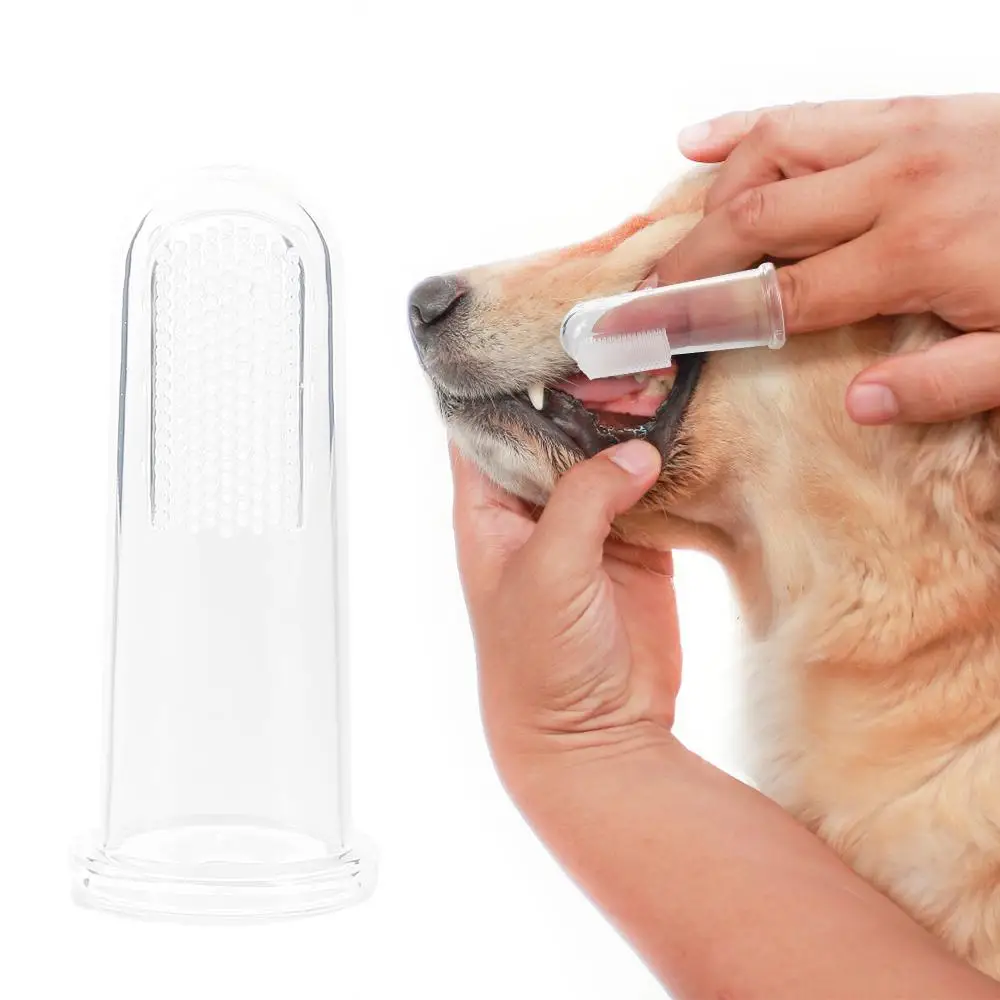 Pet Finger Toothbrush Breath Tartar Teeth Care Tool Super Soft Pet Teeth Cleaning Products Teddy Dog Dog Teeth Tool Brush