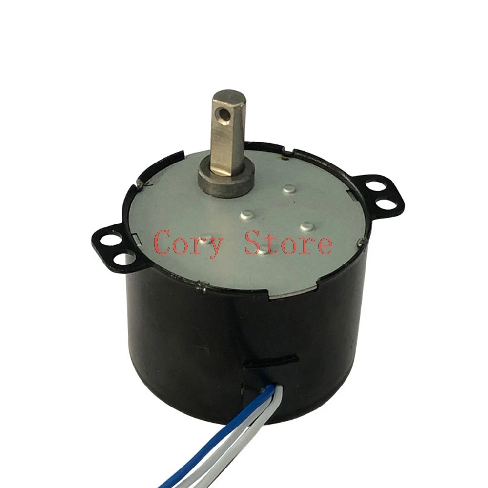 1Pc Permanent Magnet Low Speed Fan Synchronous Motor AC 220V 50Hz 6/6.5W 7 x 14/16mm Shaft 50 x 38mm Size 1-110RPM
