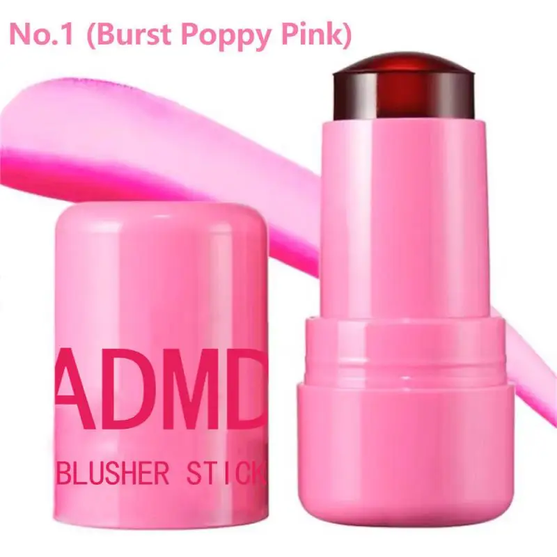 Milk Jelly Powder Blusher 3-in-1 Moisturized Blusher Stick Long Lasting Brighten Matte Facial Contour Rouge Makeup Lip Tint