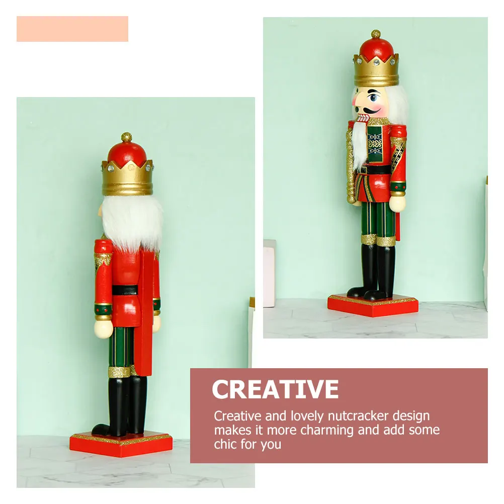 

Christmas Nutcracker Soldier Wooden Puppet Xmas Nutcracker nament Craft Home Car Office nament Table Mini Model