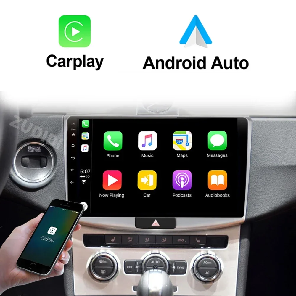 カーGPSマルチメディアラジオ,ラジオ,ナビゲーター,2ディン,VWパサート用,Android 13, CarPlay,b7,b6,cc,2010-2015, 2ディン