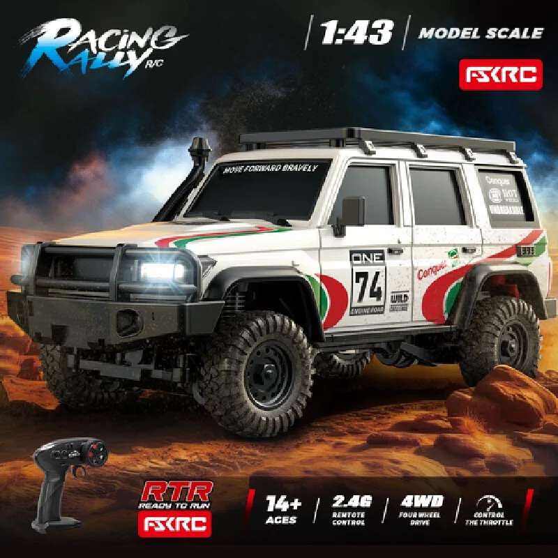 

FSKRC New 1:43 2.4G RC Rock Crawler, APP Controlled 4WD Stunt Car, Double Shells Replaceable Off-Road Truck Toy for Kids