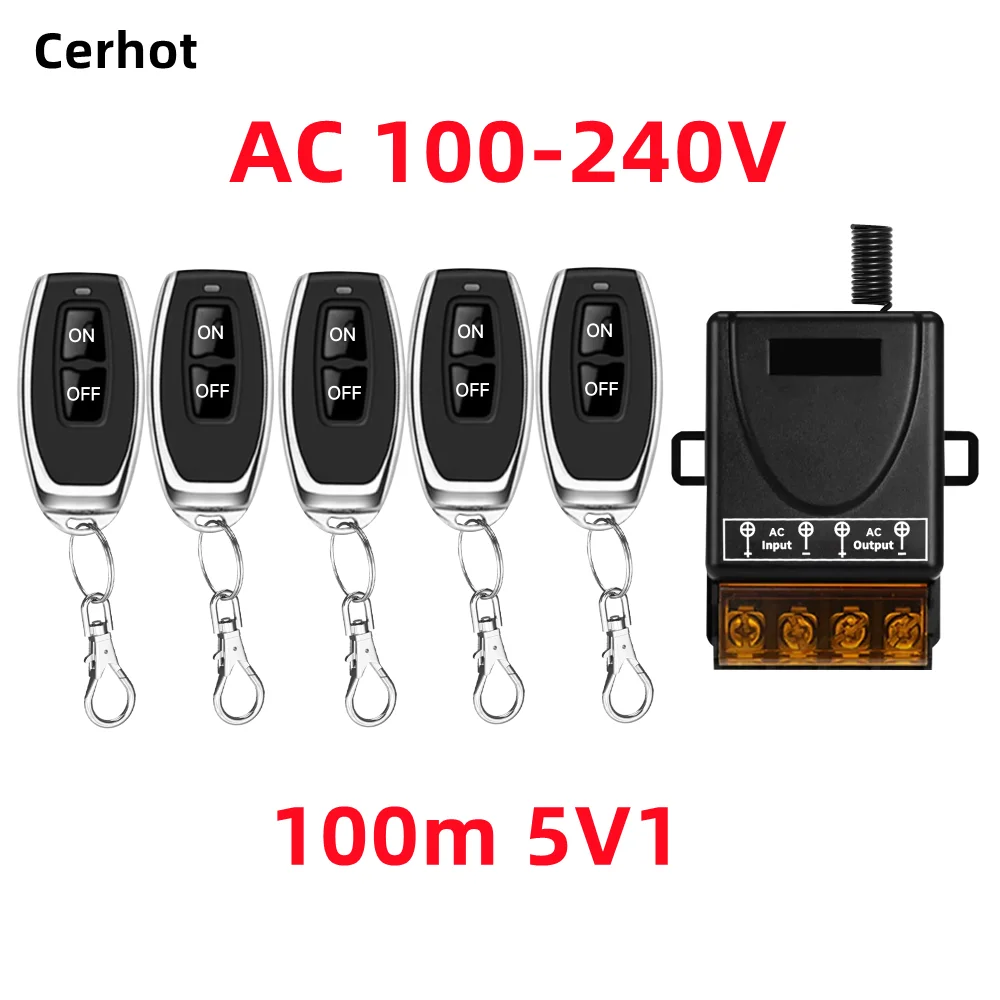 Cerhot Wireless Switch Remote Contro AC110V/220V/230V/240V，30A Relay Light Switch for Household Appliances, Pump,Lights Ceiling