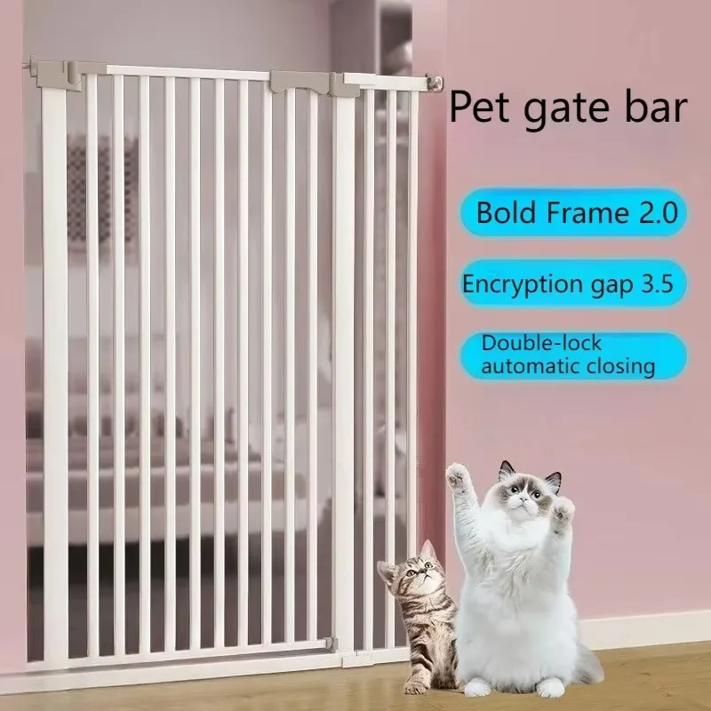 Drill-Free Pet Safety Gate, Cat Proof Dog Fence, Indoor & Balcony Isolation Barrier, Pet Block Rail Cage for Cats and Dogs
