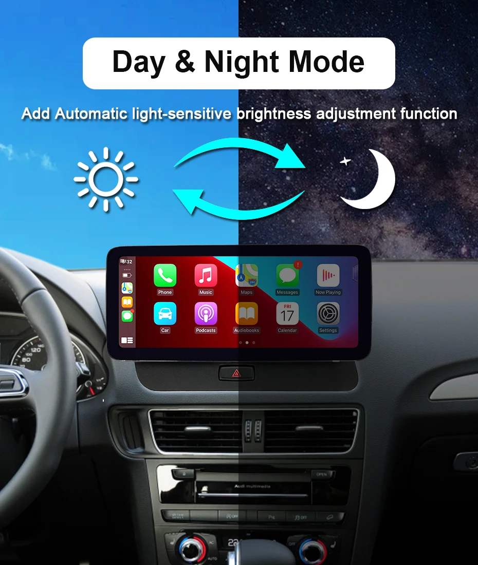 12,5' Linux Android Auto Autoradio 1920*720P Multimedia-Player-Bildschirm für Audi Q5 2009-2016 Carplay Bluetooth Navigation 2 DIN – Detail 18