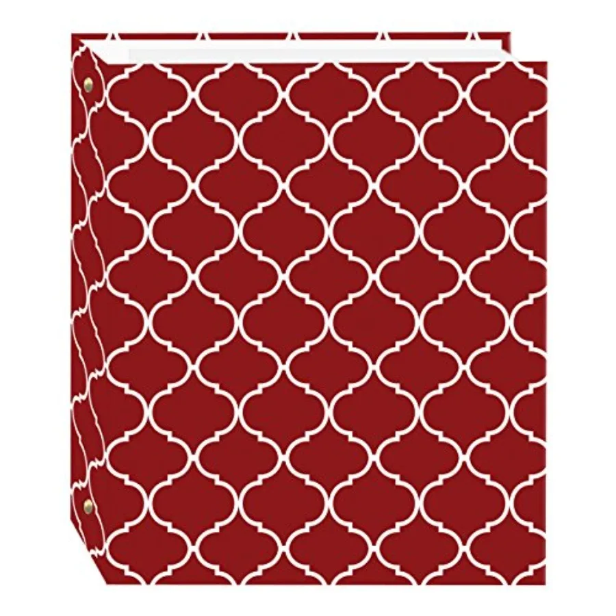 

Magnetic Self-Stick 3-Ring Photo Album 100 Pages 50 Sheets,Elegant Diamonds Design