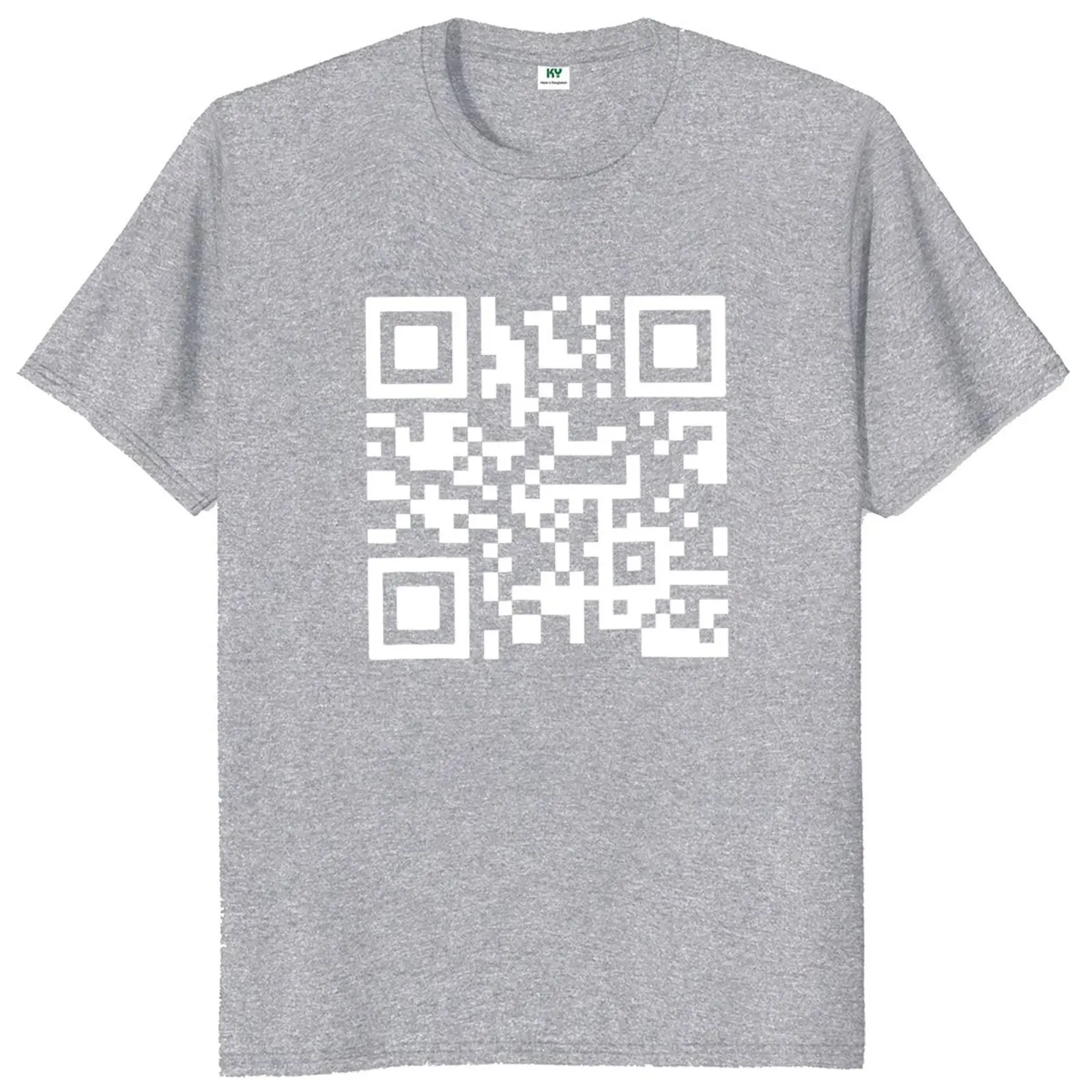 Funny F You Qr Code T-Shirt Grappige Volwassen Humor Grap Rare Cadeau T-Shirts 100% Katoenen Zachte Unisex O-hals Casual T-Shirts Eu Maat