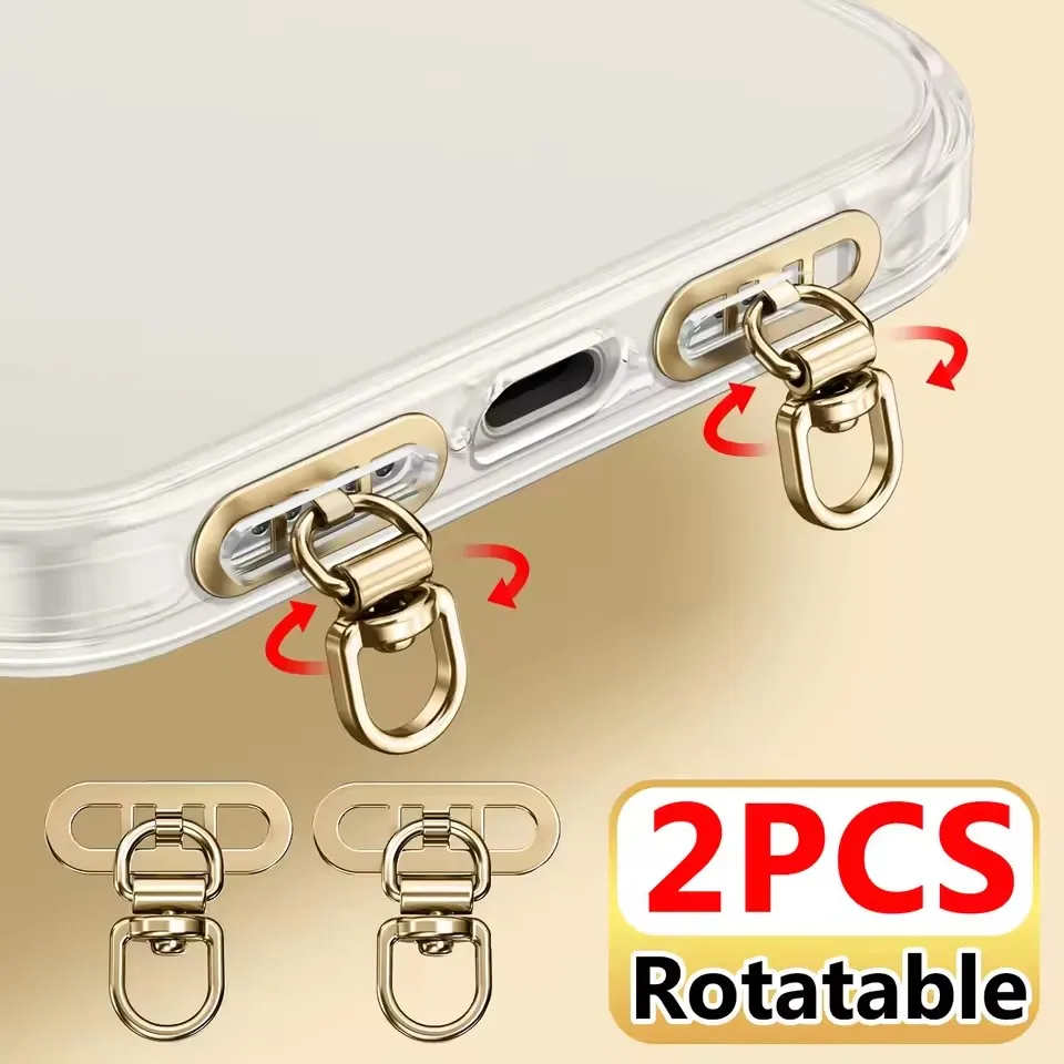 1-4 piezas 360 ° Clip Giratorio de Acero Inoxidable para Teléfono, Correa Portátil para Colgar, Accesorio para Funda de Teléfono Móvil