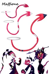 Cartoon Helluva Roleplay Boss Blitzo Moxxie Millie Tail Cosplay Costume Accessories Props Adult Halloween Long Tails Suits Props