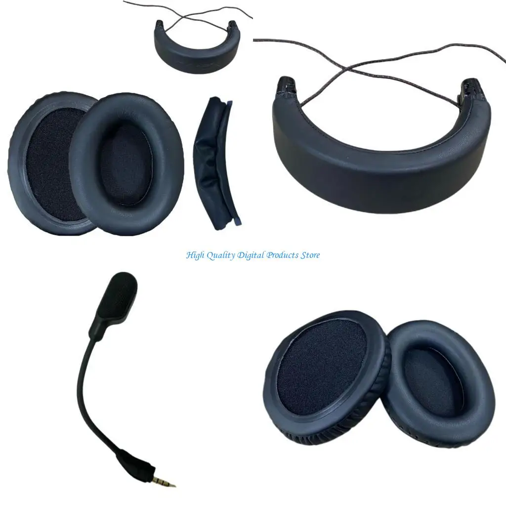 

U2JE Replacement Ear Cushions Microphones Boom For Cloud III Headsets Comfort Fit