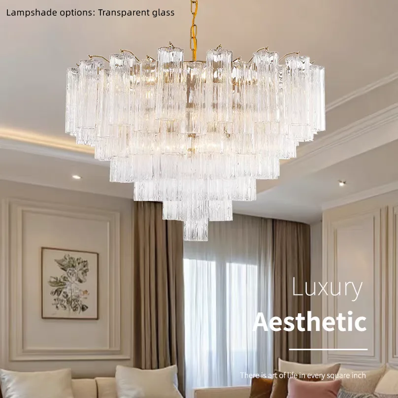 Shell-shaped decorative elements on a pendant light fitting