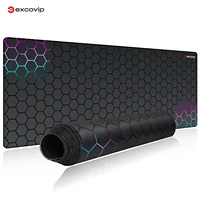 Alfombrilla de ratón para juegos EXCO grande con borde cosido, Base de goma antideslizante, alfombrilla de escritorio extendida, alfombrilla para teclado para ordenador de oficina y hogar