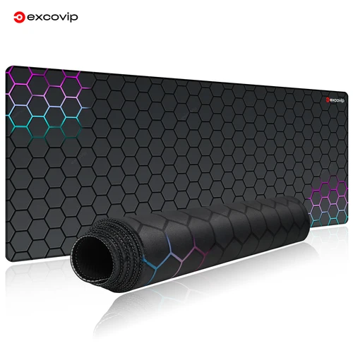 Imagen 1 del producto Alfombrilla de ratón para juegos EXCO grande con borde cosido, Base de goma antideslizante, alfombrilla de escritorio extendida, alfombrilla para teclado para ordenador de oficina y hogar