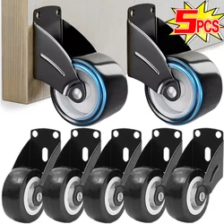 5/1pcs Ruote per mobili Ruote girevoli in gomma morbida Ruote a rulli abbastanza per carrello Culla Letto Ruote Accessorio per la casa
