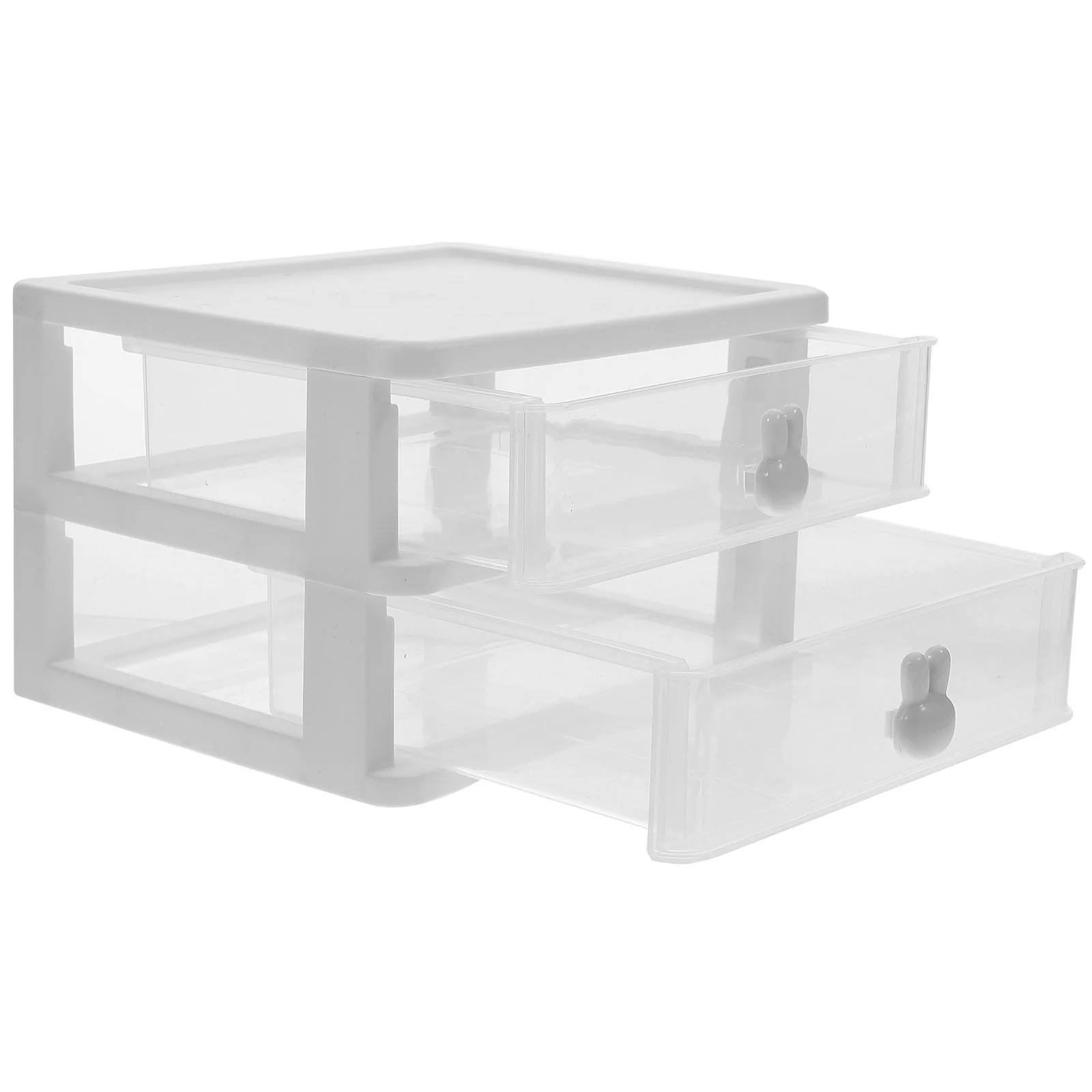 

Plastic Drawer Desktop Storage Unit Clear Small Organizer Storage Bin Container Drawers