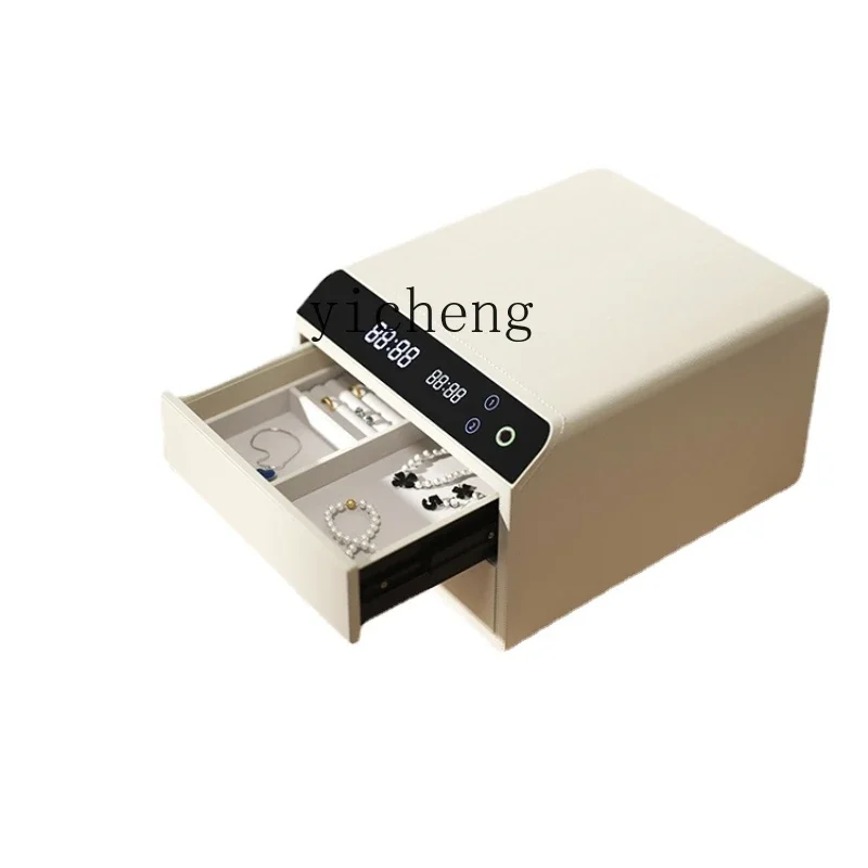 

Light Luxury Smart Open All-Steel Jewelry Fingerprint Storage Box Desktop Jewelry Cabinet
