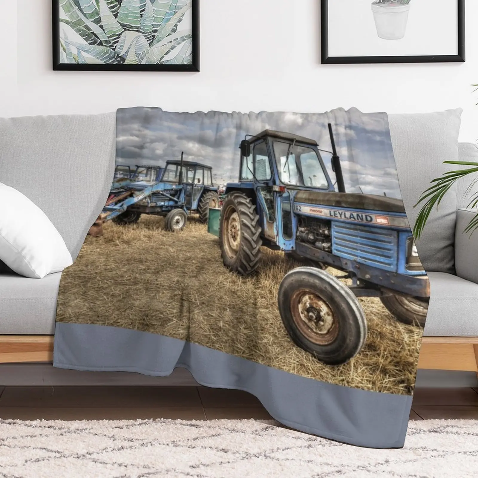 

Leyland Tractors Throw Blanket decorative Summer Beddings Extra Large Throw Personalized Gift Blankets