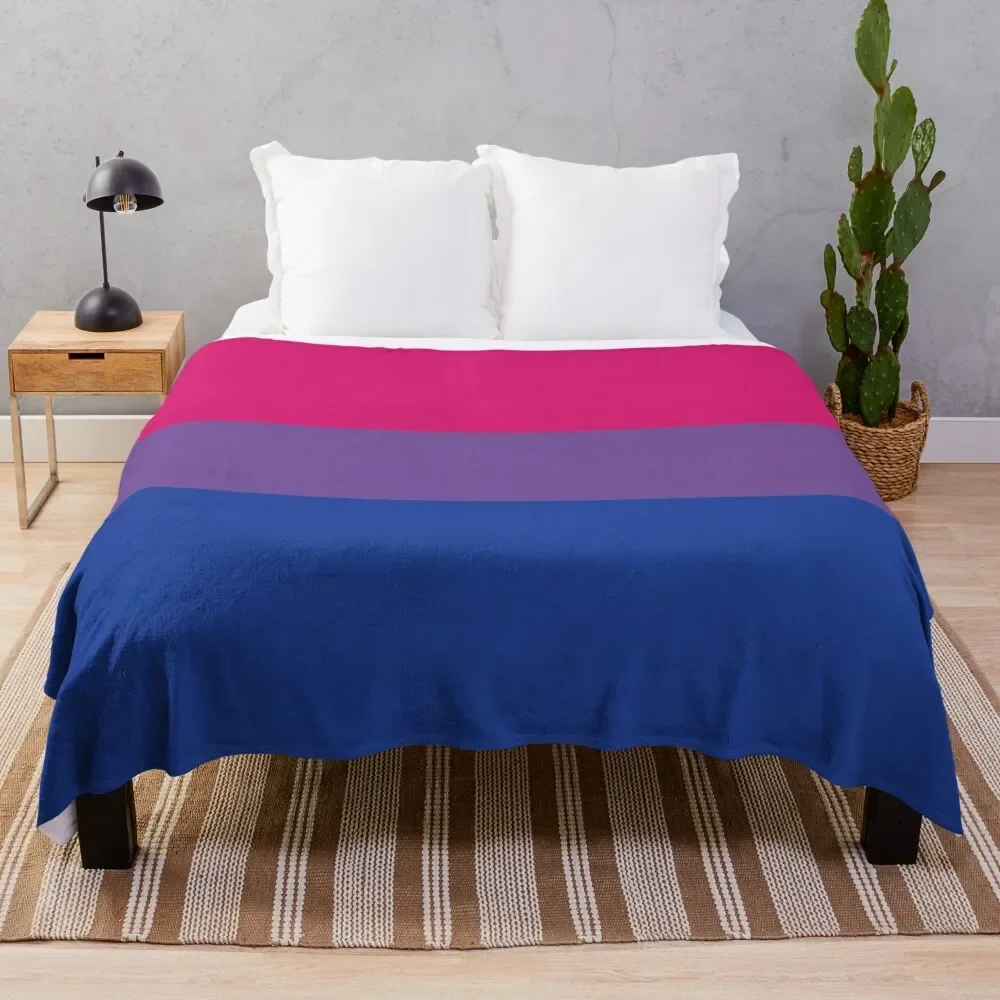 Bisexual Pride Flag Throw Blanket Beach warm for winter Blankets