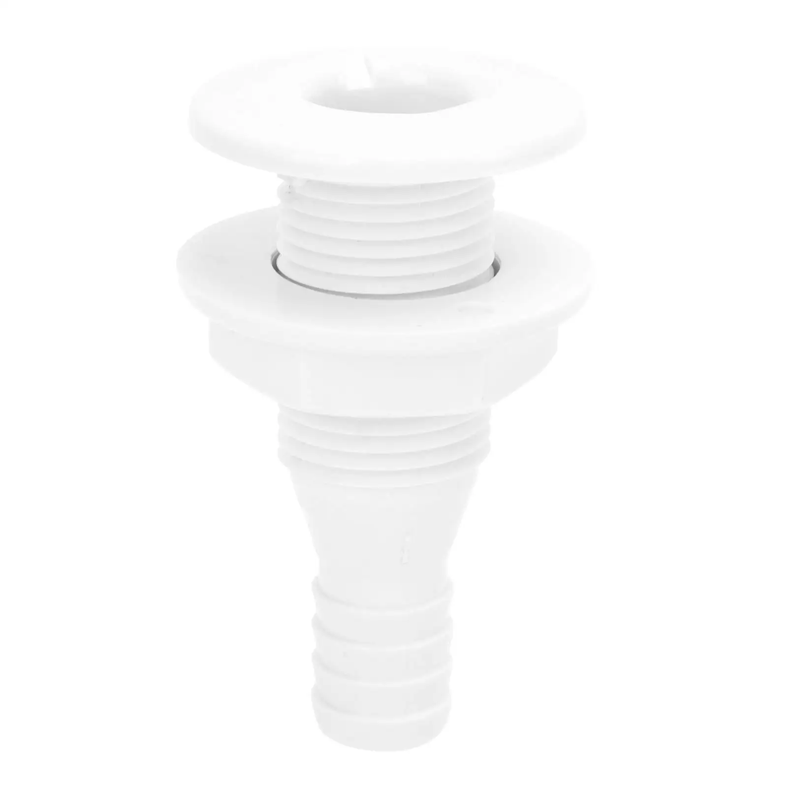 

High Strength Boat Drain Outlet Plug UV Resistant Straight Nylon Through Hull Connector for Motorhomes