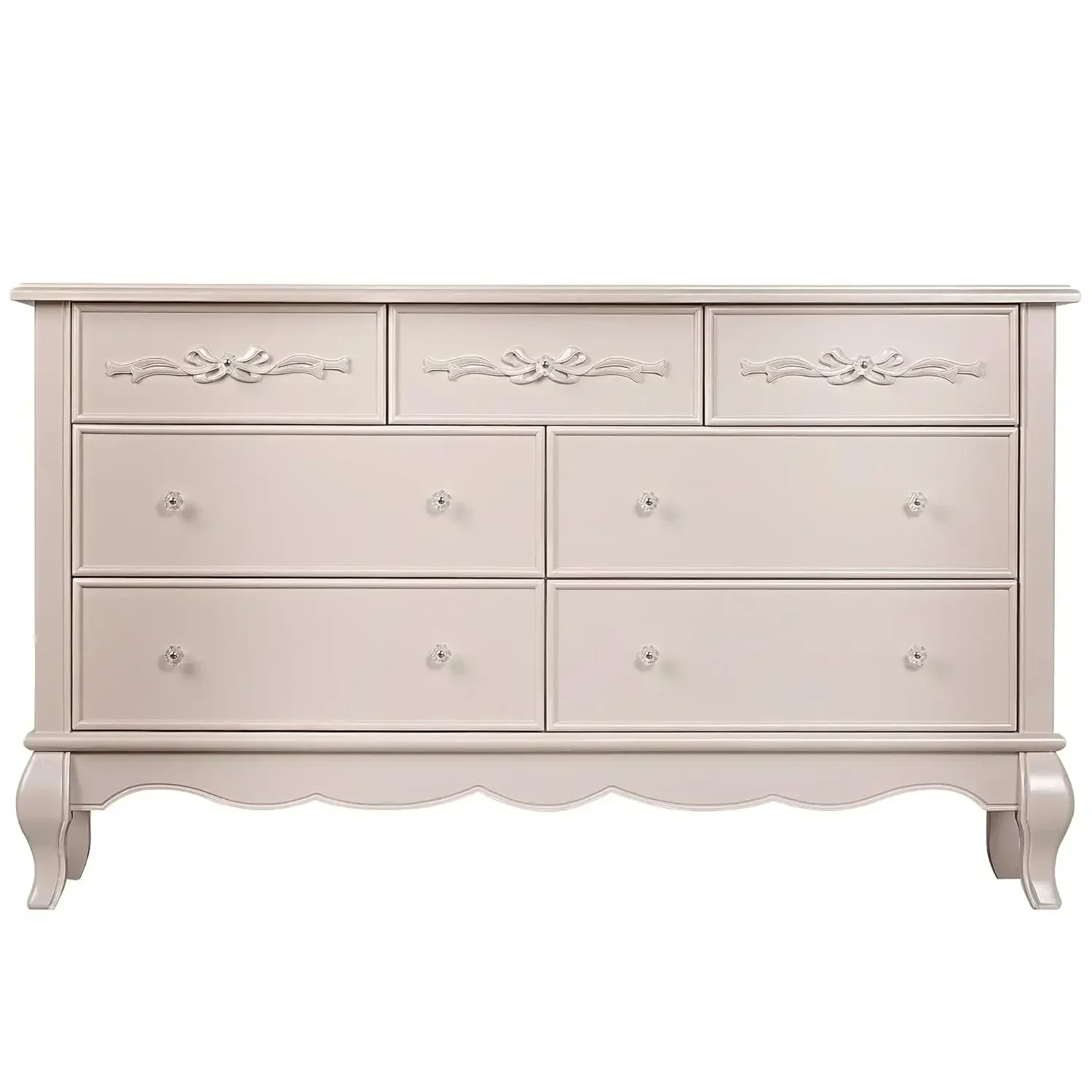 Evolur Aurora Dresser, 54x20.3x34 Inch (Pack of 1), Dusty Rose