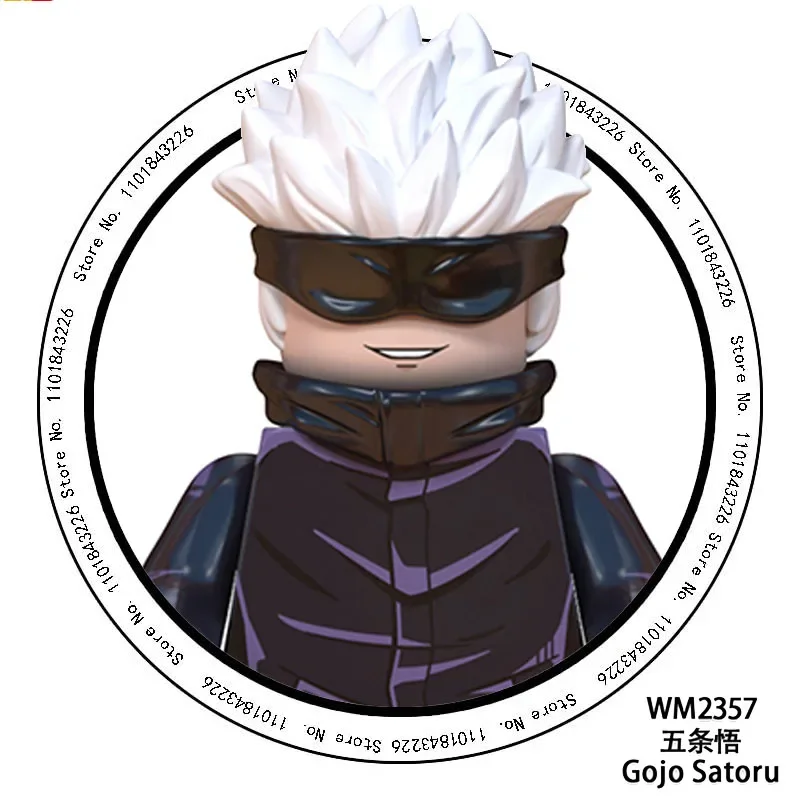 48pcs Jujutsu Kaisen Bouwstenen Itadori Yuji Gojo Satoru Ryomen Mini Action Figure Accessoires Kerstcadeau voor kinderen