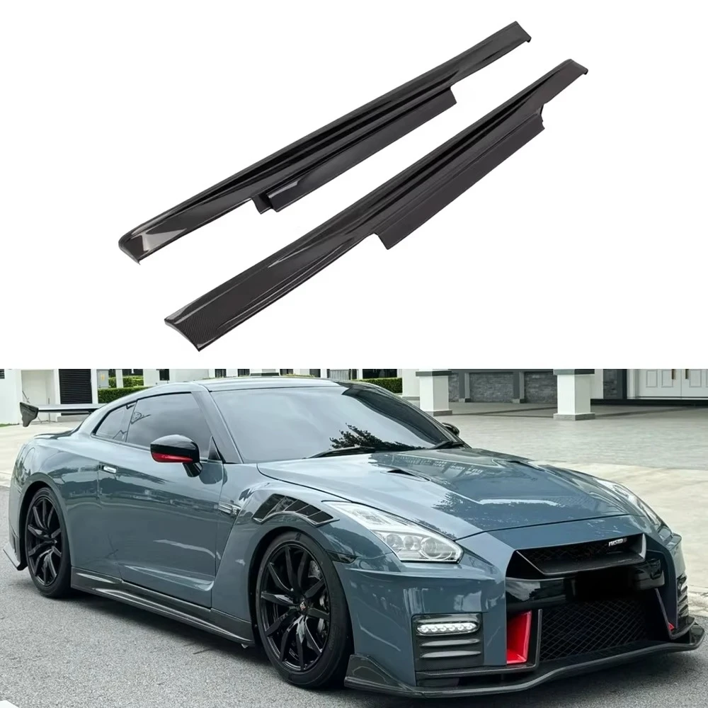 

Накладки на пороги ForN Style из карбона для Nissan GT-R R35 2008-2016, с высокой полированной поверхностью, простая установка на винтах, новое состояние
