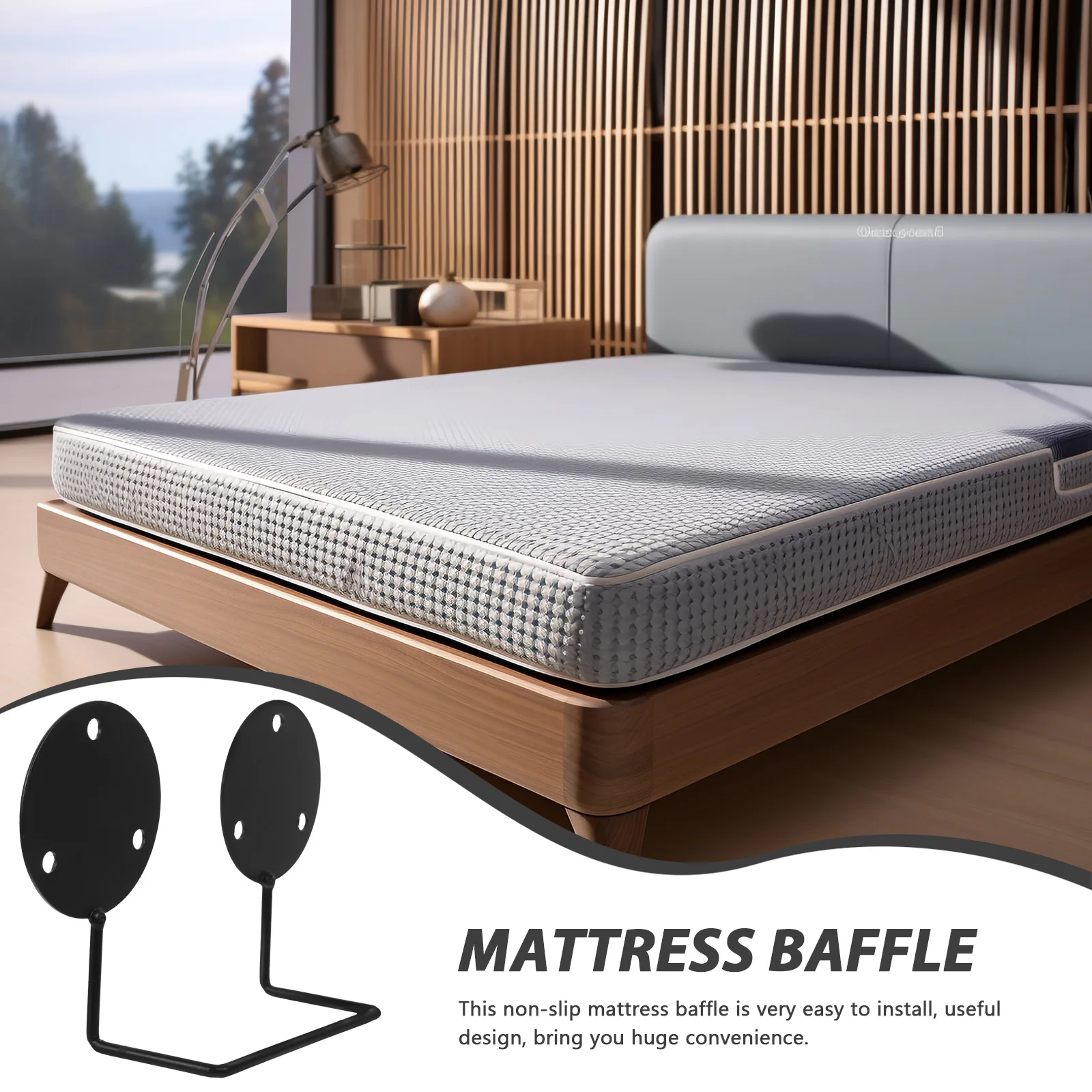 

4 Pcs Mattress Retainer Non Slip Gripper Holder Strong Metal Fasteners Bed Mattress Stopper Anti Slide Baffle Practical Design