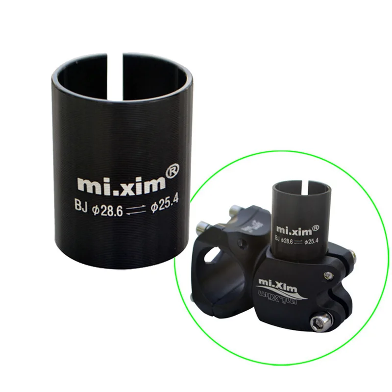 mi.Xim Bike Front Fork Adjustable Sets 25.4 to 28.6mm Diameter Conversion Bike Stem Bicycle Riser Reducing Sleeve