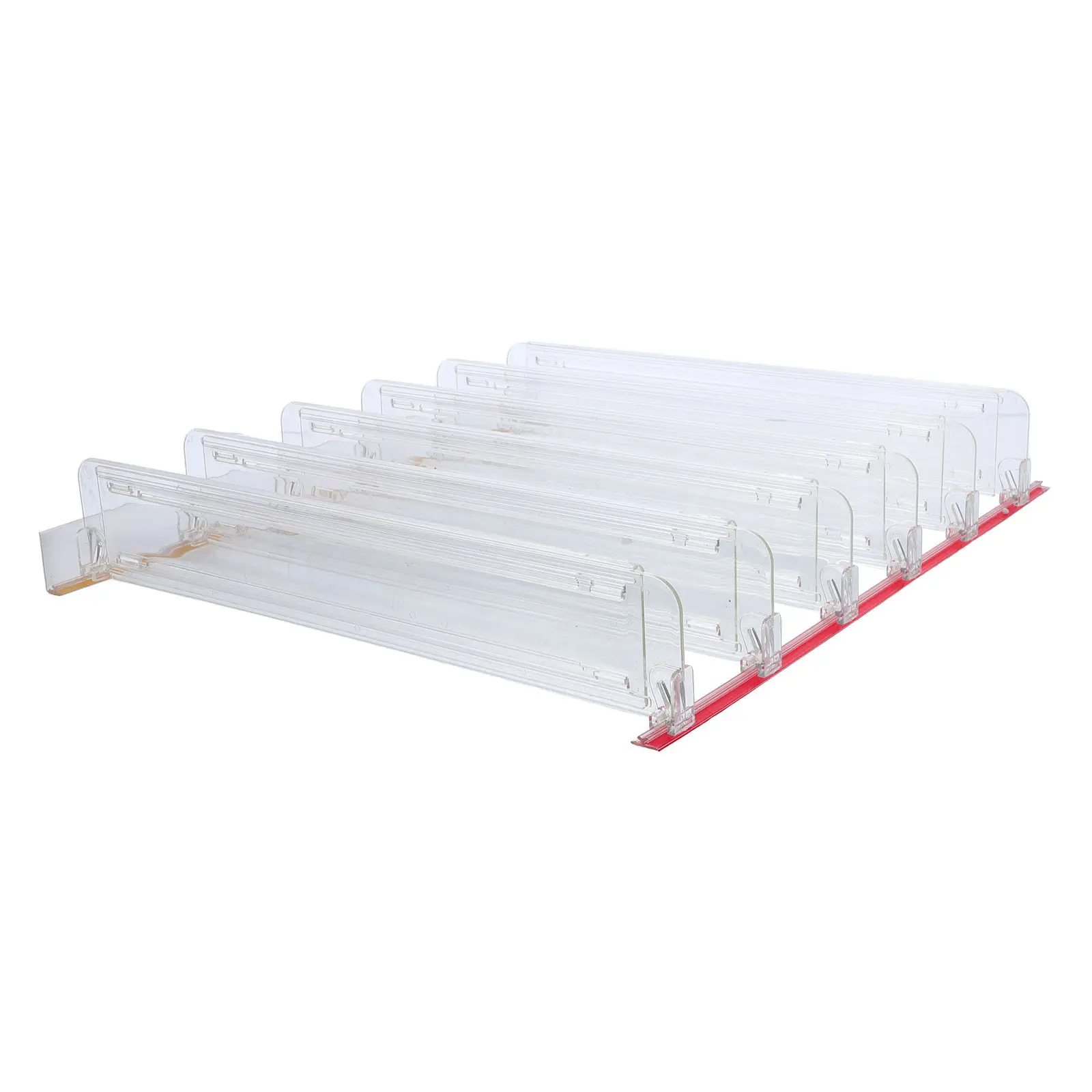 Extendable Retail Acrylic Shelf Divider Adjustable Plastic Partition for Closet Kitchen Cabinet Clear Shelf Organizer for Shoes