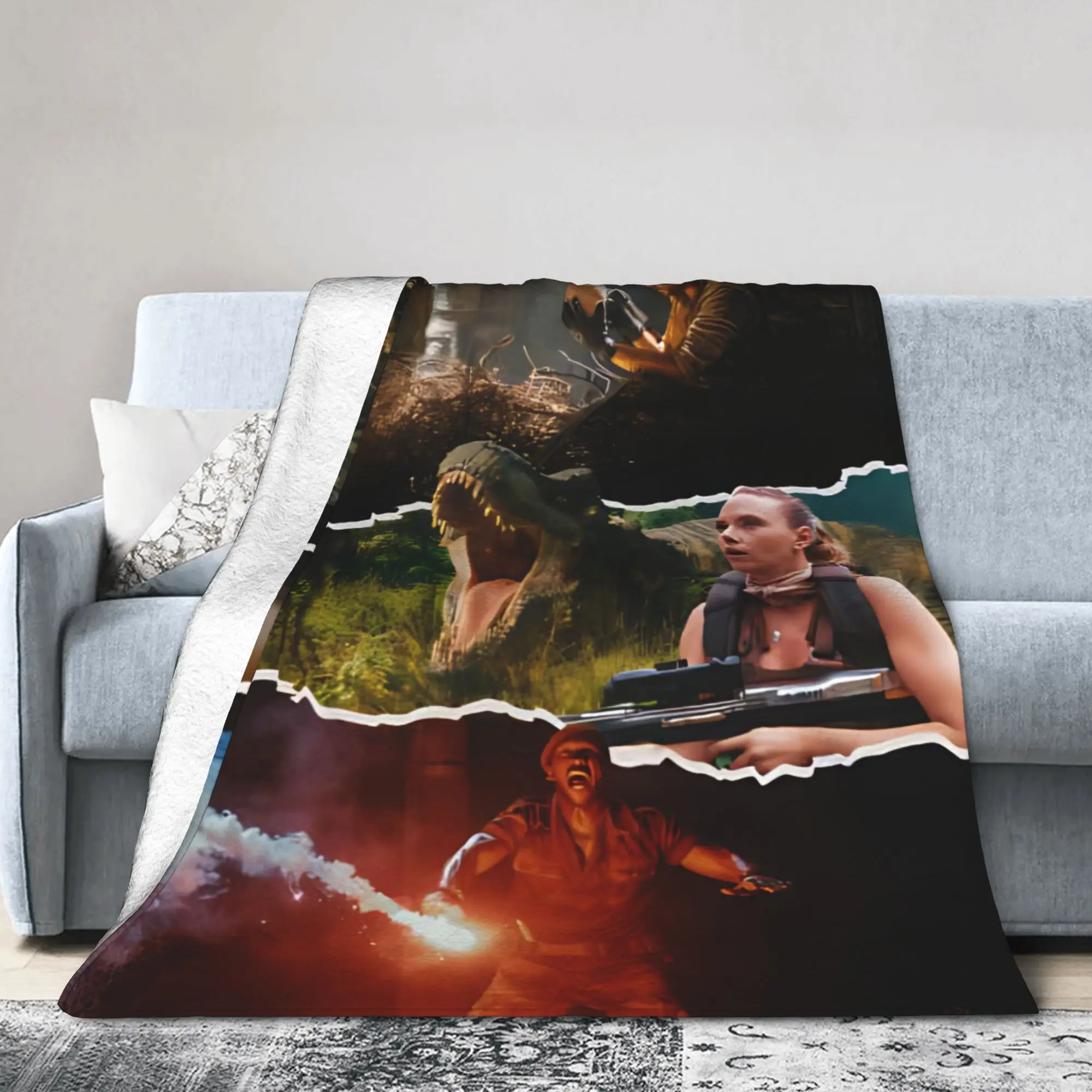 العالم الجوراسي ولادة جديدة 2025 بطانيات الفيلم لينة المخملية الاسترخاء الهدايا رمي بطانية المفرش #2