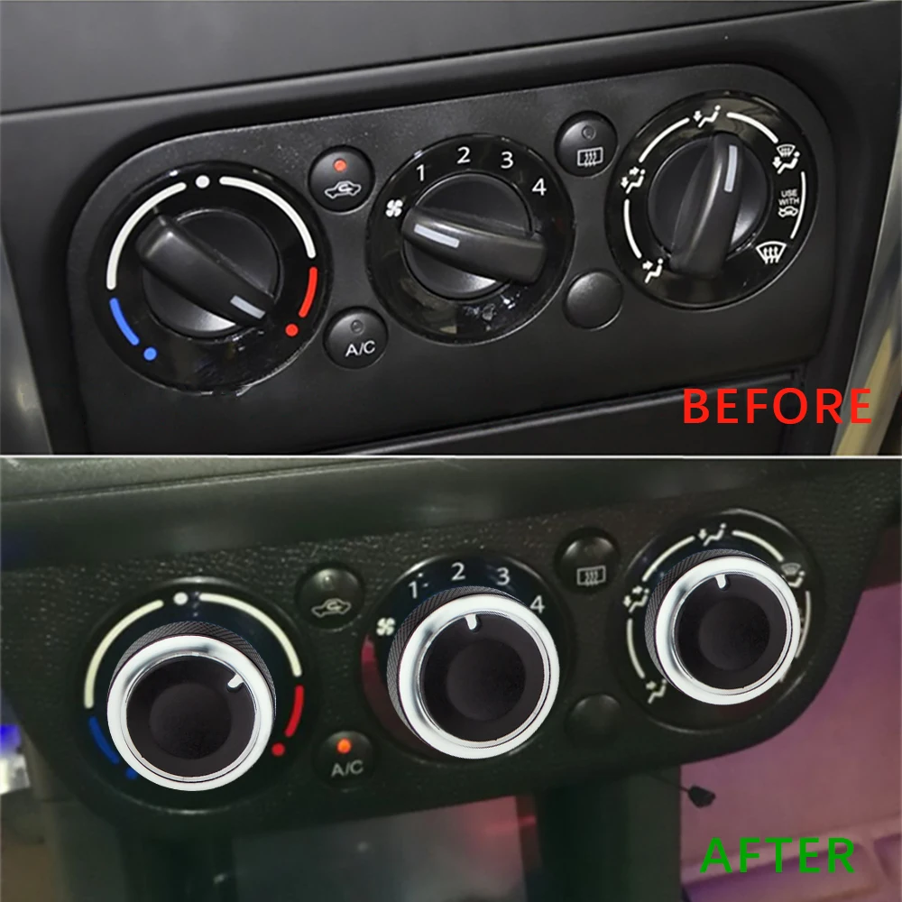 3Pcs Car AC Knob Air Conditioning Knobs Heat Control Switch Button Knob for Suzuki Swift Ciaz Splash Mazda VX-1 ERTIGA