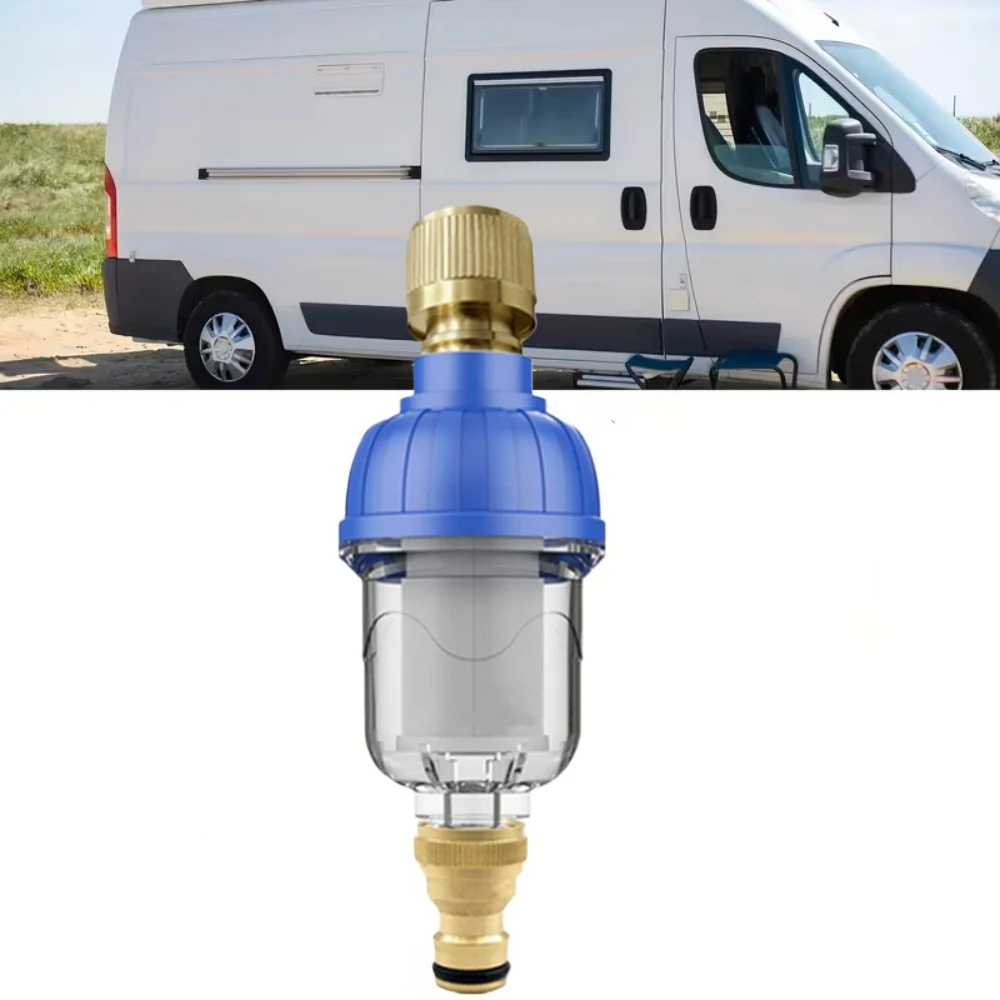 RV Filter Water Tank Filling Pre-Filter Kit Outdoor Faucet Impurity Gravity Fill External Water Purifier Motorhome Accessories