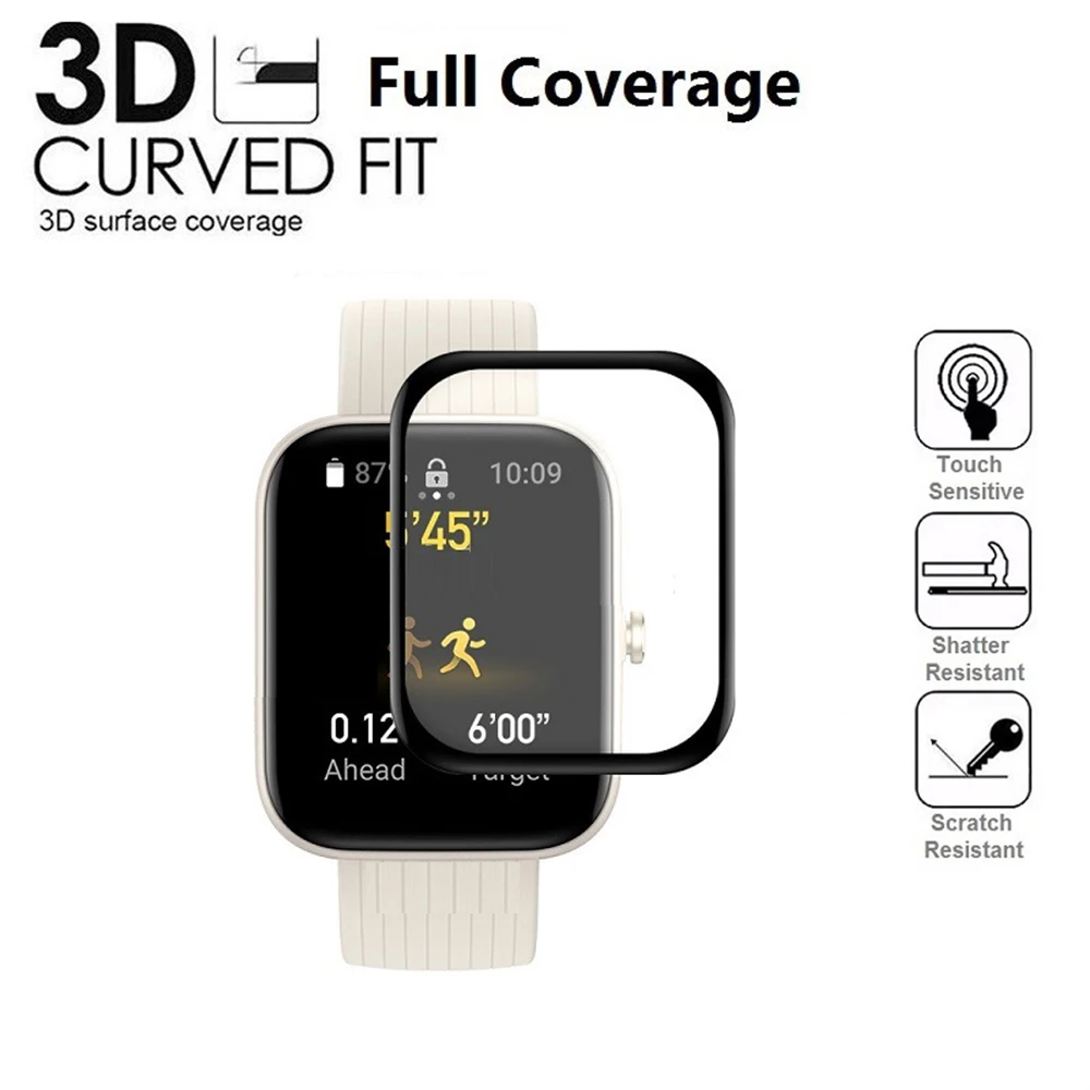 100 pçs filme para amazfit gts 4 mini/gts 4 protetor de tela filmes 3d capa completa gts 4 mini relógio inteligente protetor tpu acessórios