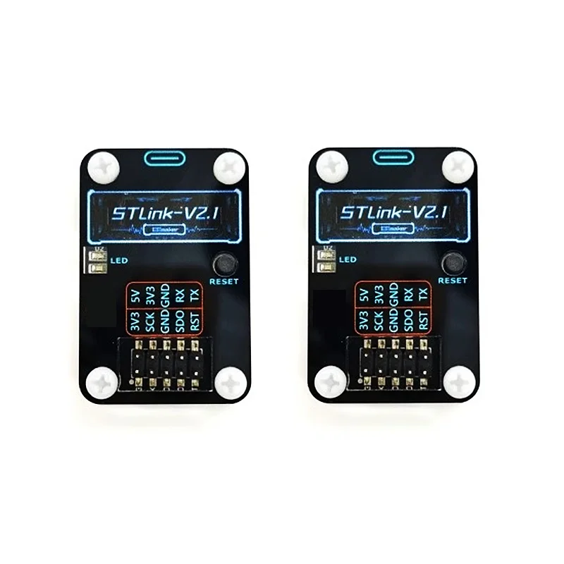 ST LINK V2.1 emulation debugging downloader STLINK programming burner STM32 series SWD serial port 3.3V/5V support drag and drop