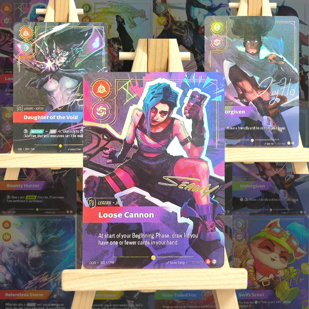 

Коллекционная карта DIY Proxy Card Riftbound League of Legends Origins OGN: Босс, Охотник на головы, Скоростной разведчик, Свободный стрелок, Непрощенный