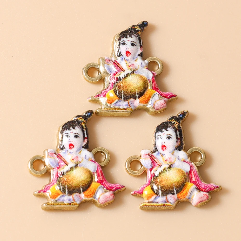 Leslie 20 Stück religiöse indische Elefantengott-Hinduismus-Ganesha-Tempel-Anhänger für die Schmuckherstellung, Ohrringe, Armbänder, Halsketten, DIY – Detail 7
