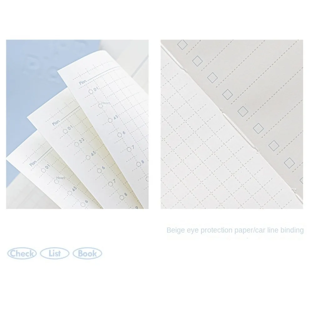 القرطاسية الحد الأدنى شكل قطاع دفتر ملون أفقي Kawaii اليومية مخطط دفتر Kawaii الإبداعية #2