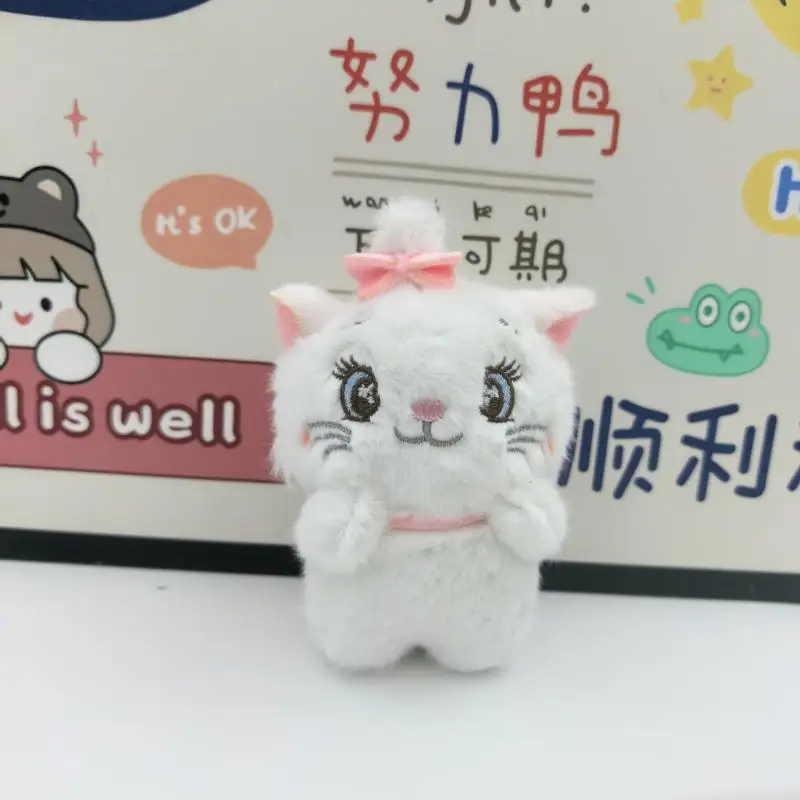 Disney Cartoon Marie Cat Close The Eyes Plush Pendant Doll Cute Little Cat Backpack Decoration Plush Toy Keychain Small Gifts