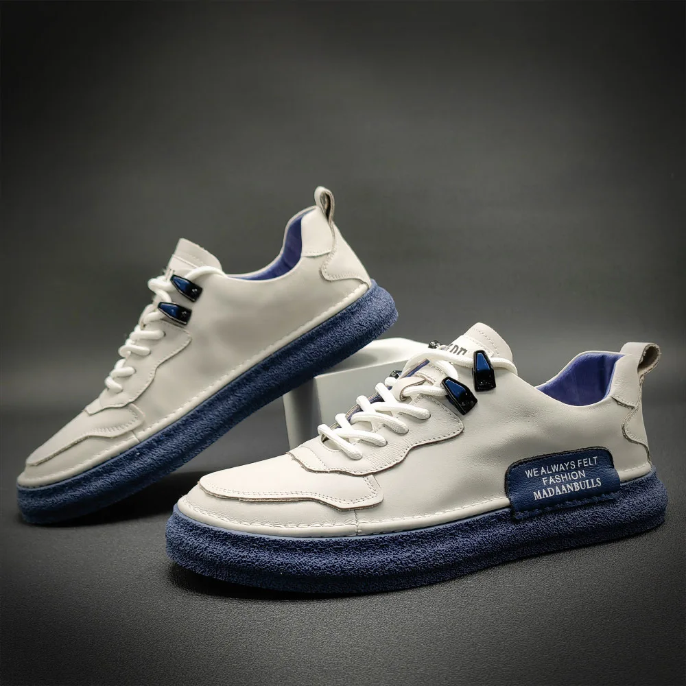 large-size-casual-oes-genuine-leather-cowhide-men's-flat-oes-versatile-trendy-brand-45-size-oes-comfortable-breathable