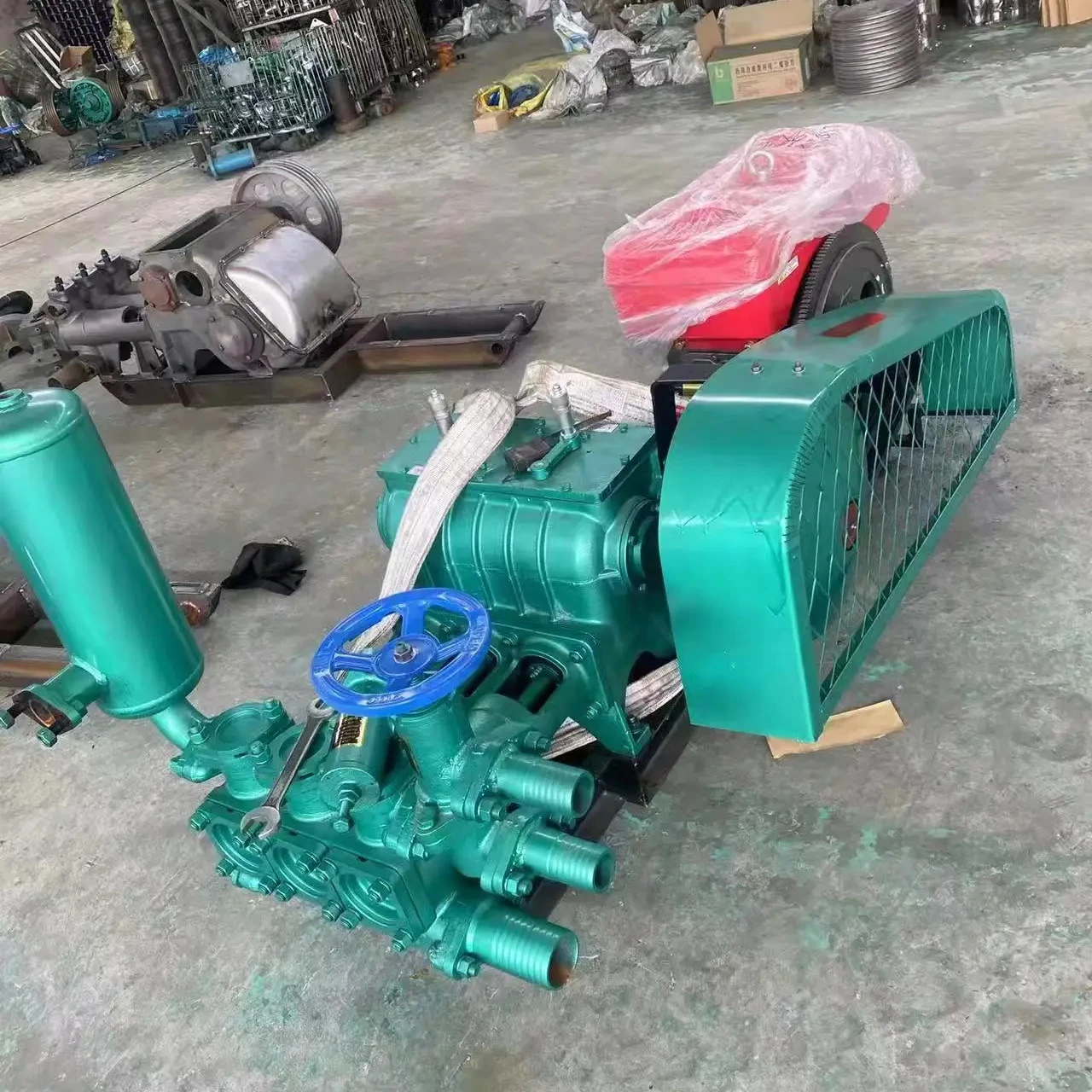 BW160  with electric motor diesel motor Piston twin cylinder mud pump