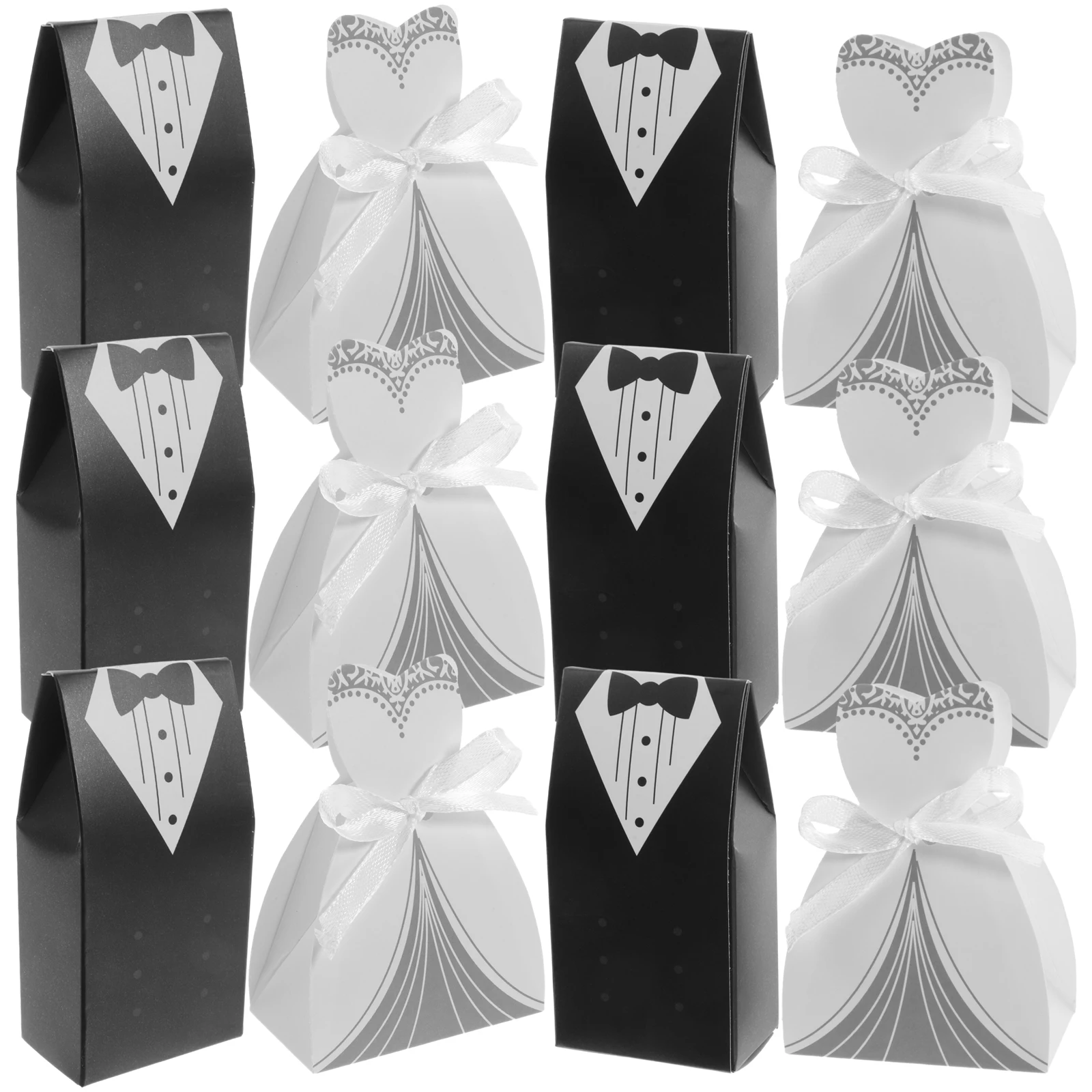 

100 Pcs Gift Boxes Dress Tuxedo C y Packaging Elegant Wedding Gift Box Favors Bride Shower Anniversary Supplies