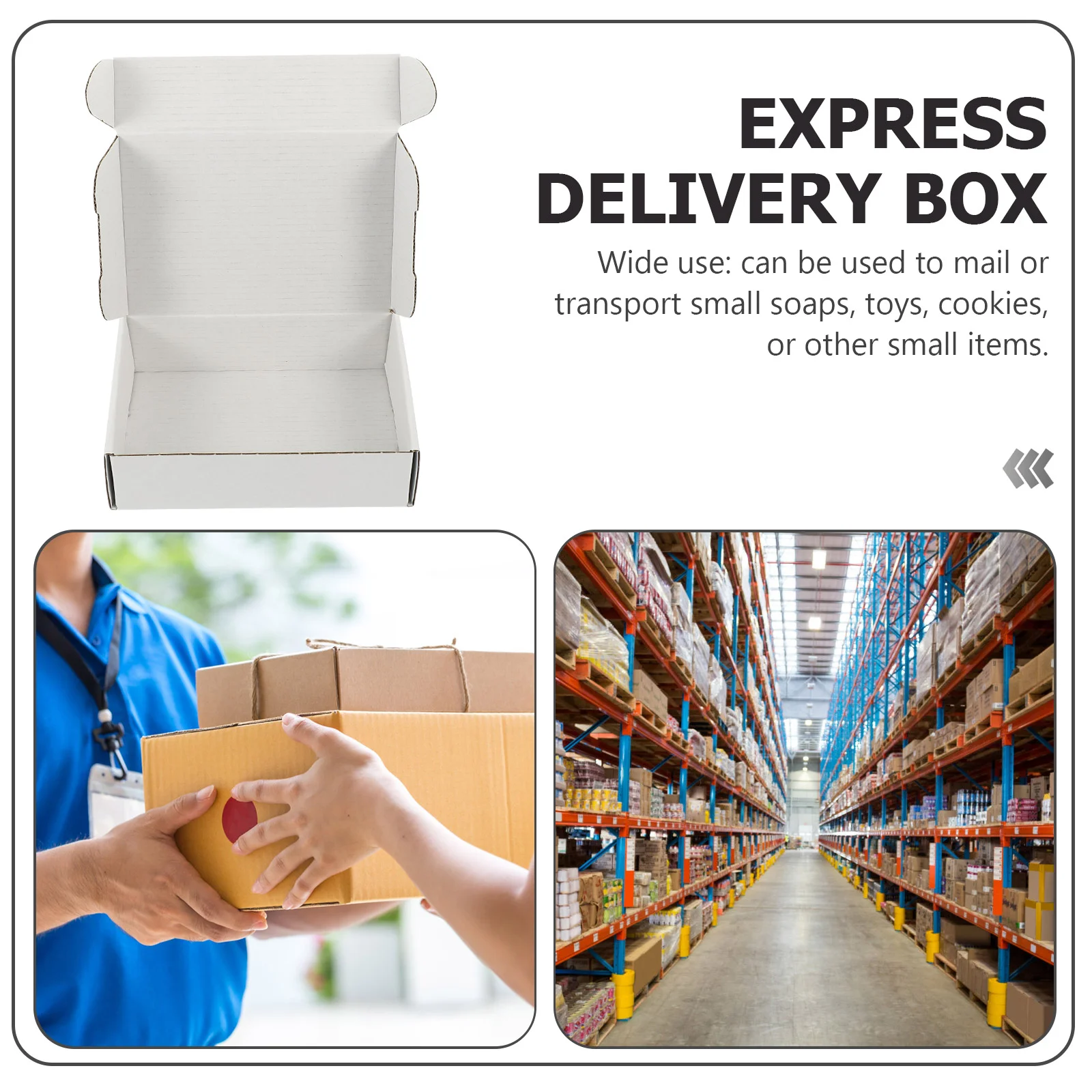 20 Pcs Packing Airplane Box Express Storage Boxes Package Corrugated Board Small