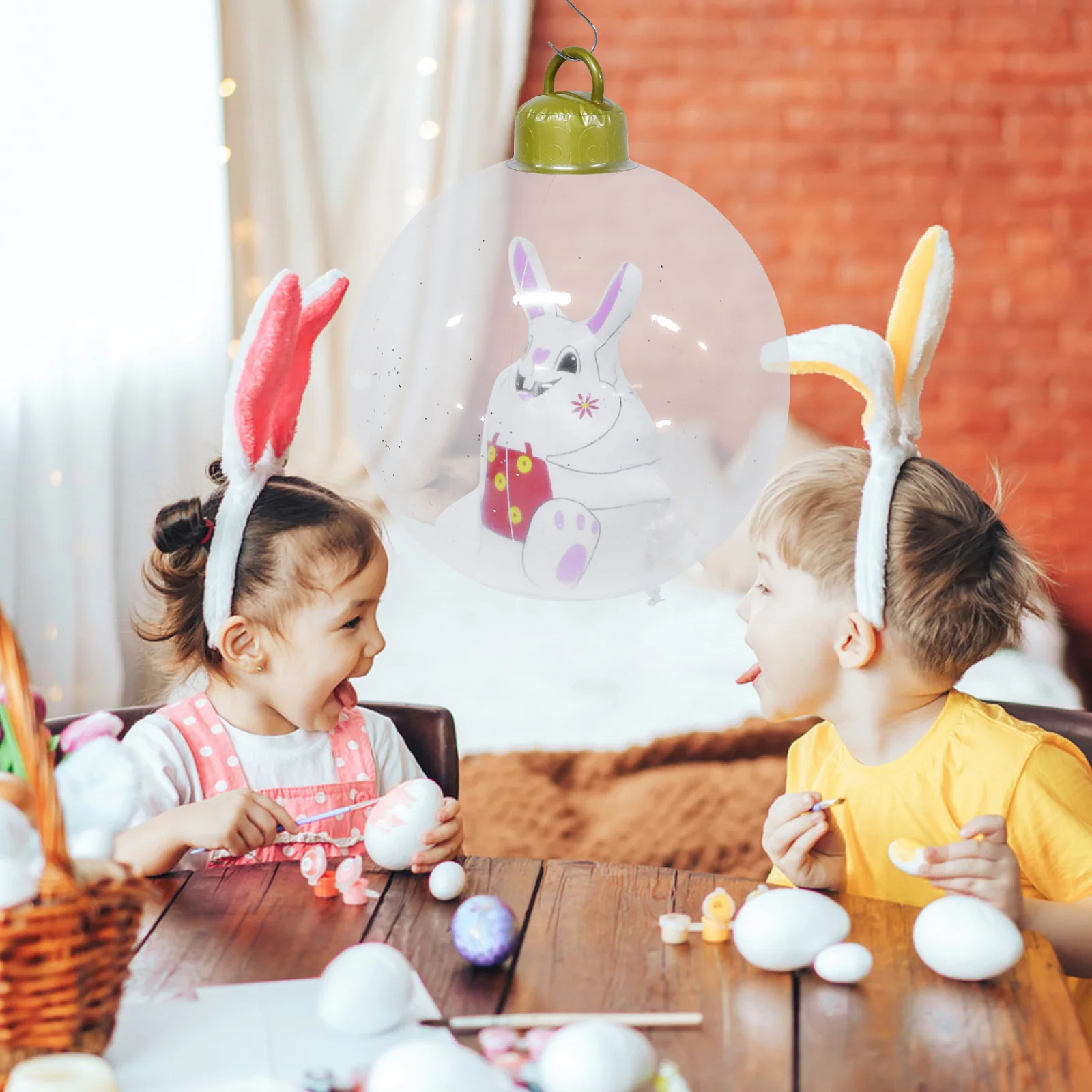 

PVC Inflatable Easter Bunny Ball Hanging Outdoor Decoration Garden Yard Easter Party Ornament Blow Up Ornaments